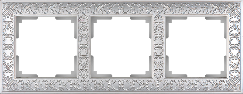 Рамка Antik на 3 поста жемчужный WL07-Frame-03 4690389063510
