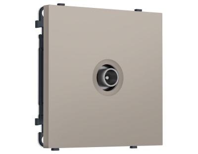 Комплект механизма TV розетки проходной SIGMA Серо-бежевый матовый 5-1000 MHz 4dB QUANT PRO Ambrella Volt MS373030 (SP3730, PR211)