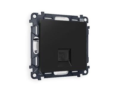 Комплект механизма телефонной розетки RJ-11(4P4C) со шторкой Ambrella Volt Alfa MA812030