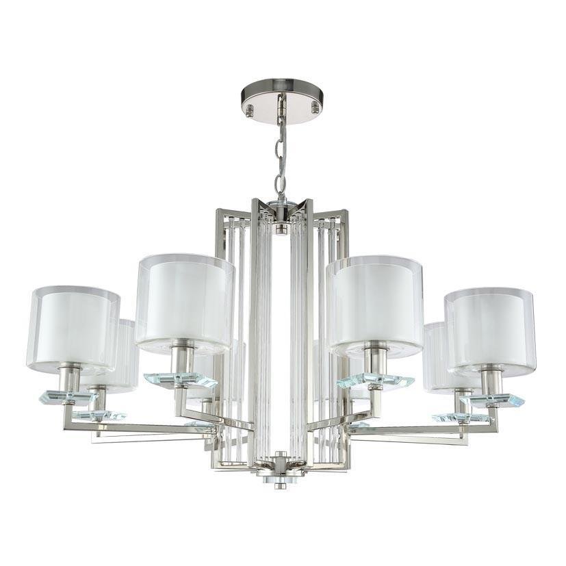 Подвесная люстра Crystal Lux Nicolas SP-PL8 Nickel/White