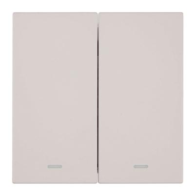 Выключатель 2-клавишный c индикатором (механизм) Stekker Мия 250В 10А RSW10-3102-10 пудровый жемчуг 50476